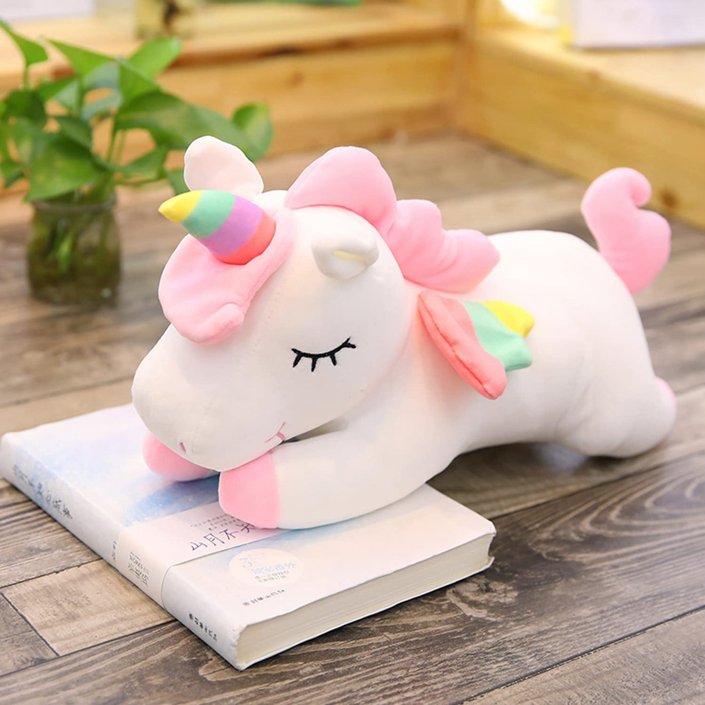 hitoshe Unicorn Stuffed Animals, Soft Unicorn Plush Hugging Pillow Toy Gifts for Kids (White, 12 in)