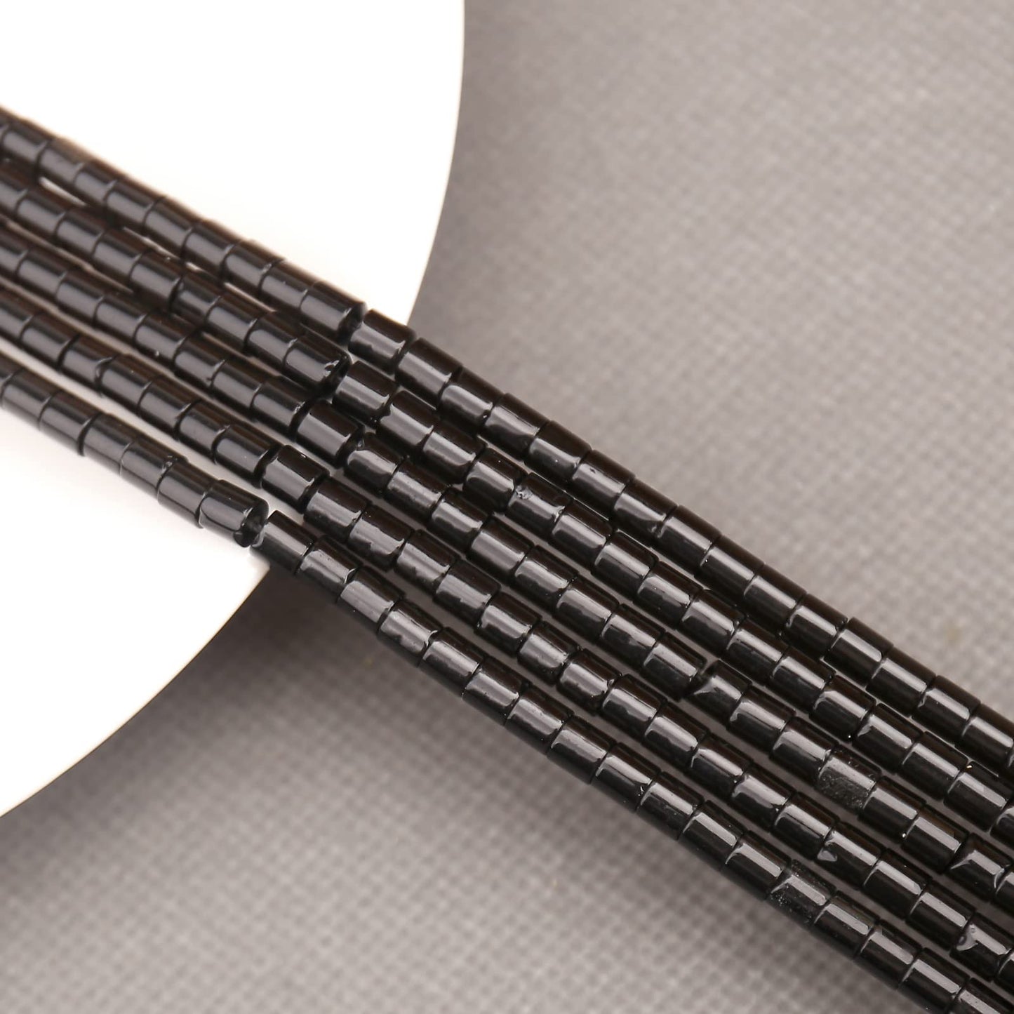 BONNY BOXX Natural Black Obsidian Spacer Beads, Loose Semi Precious Flat Round Gemstone Heishi Disc Stone Beads for Beading Jewelry Making 4mm*4mm