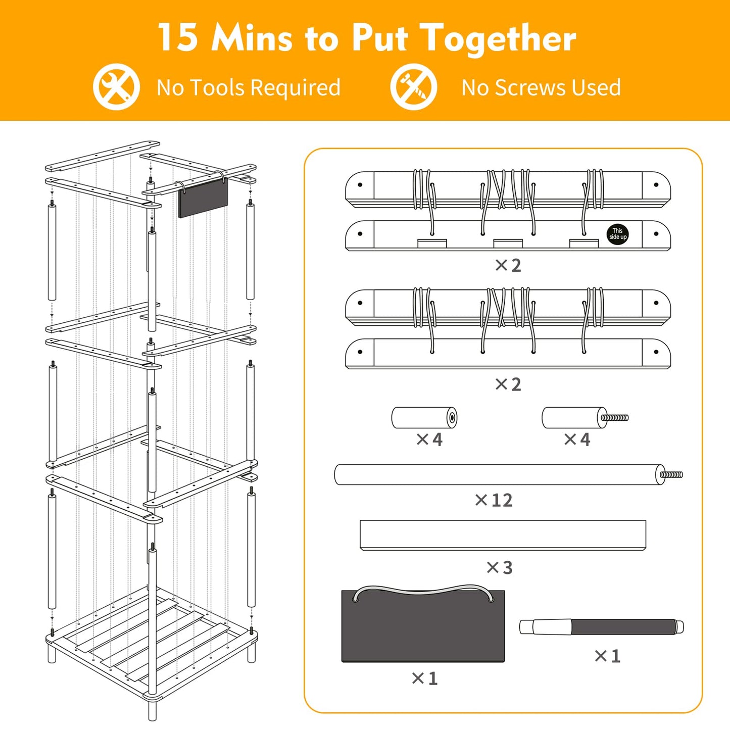BEINGMATE Care Large Stuffed Animal Storage Organizer, Wooden Stuffed Animal Storage Zoo, Toy Holder, Space Saving Toy Tower for Kidroom, Playroom, Kid’s Gift, White