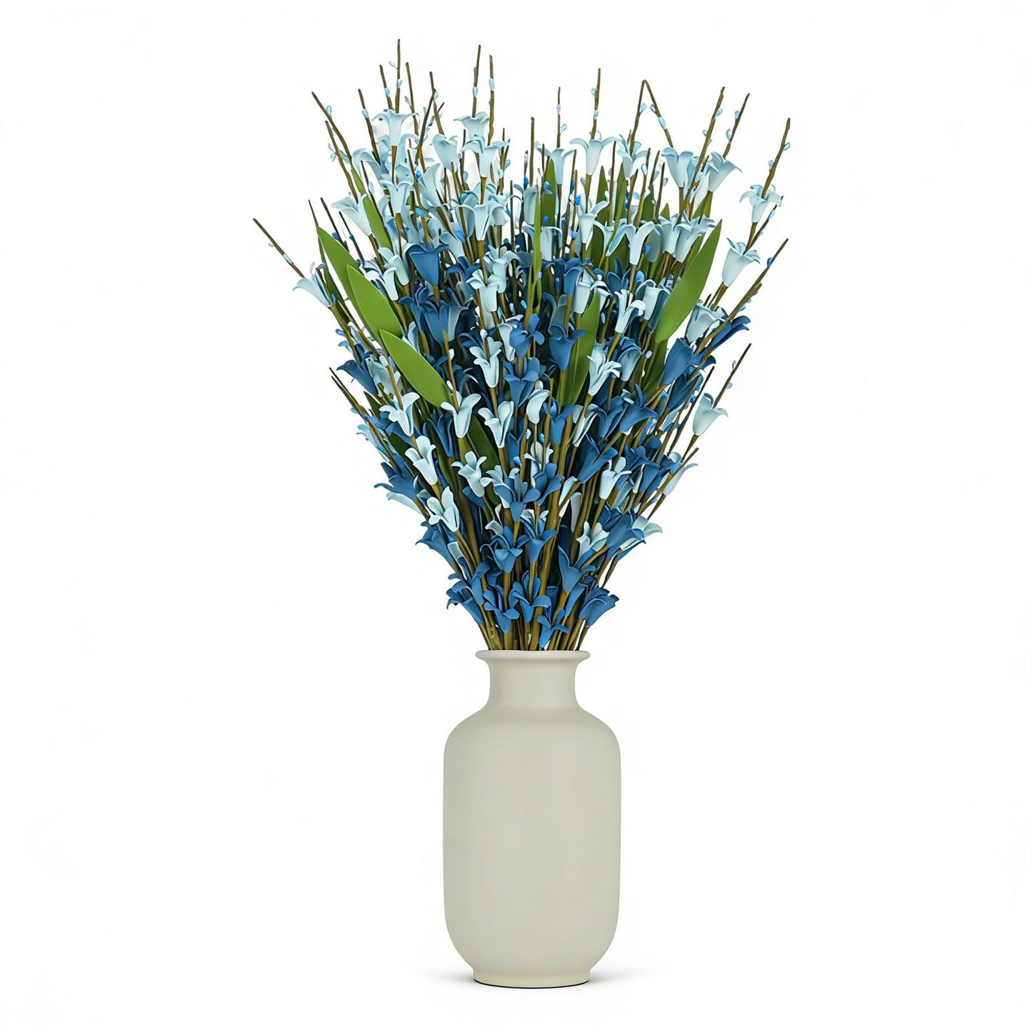 idyllic 17.7 Inch 20 Pcs Blue Witch Hazel Branches, Artificial Flower Stems for Vase Decor, DIY Wreath Making, Bedside Table, Windowsill, Table Centerpiece, Mantel & Office Spring Home Decoration