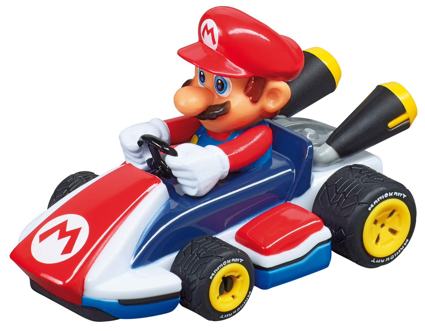 Carrera First Mario Kart - Slot Car Race Track with Spinners - Includes 2 Cars: Mario and Peach - Battery-Powered Beginner Racing Set for Kids Ages 3 Years and Up