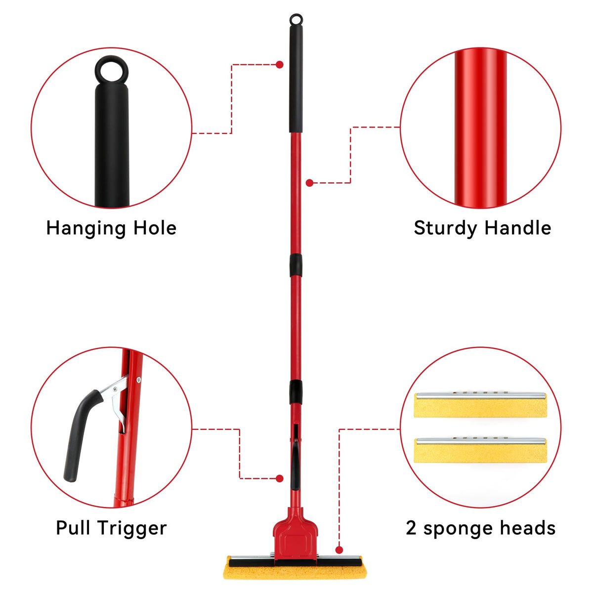 Cellulose Sponge Pop Up Sponge 4 Swop Roller Sponge mop Suitable for Wood