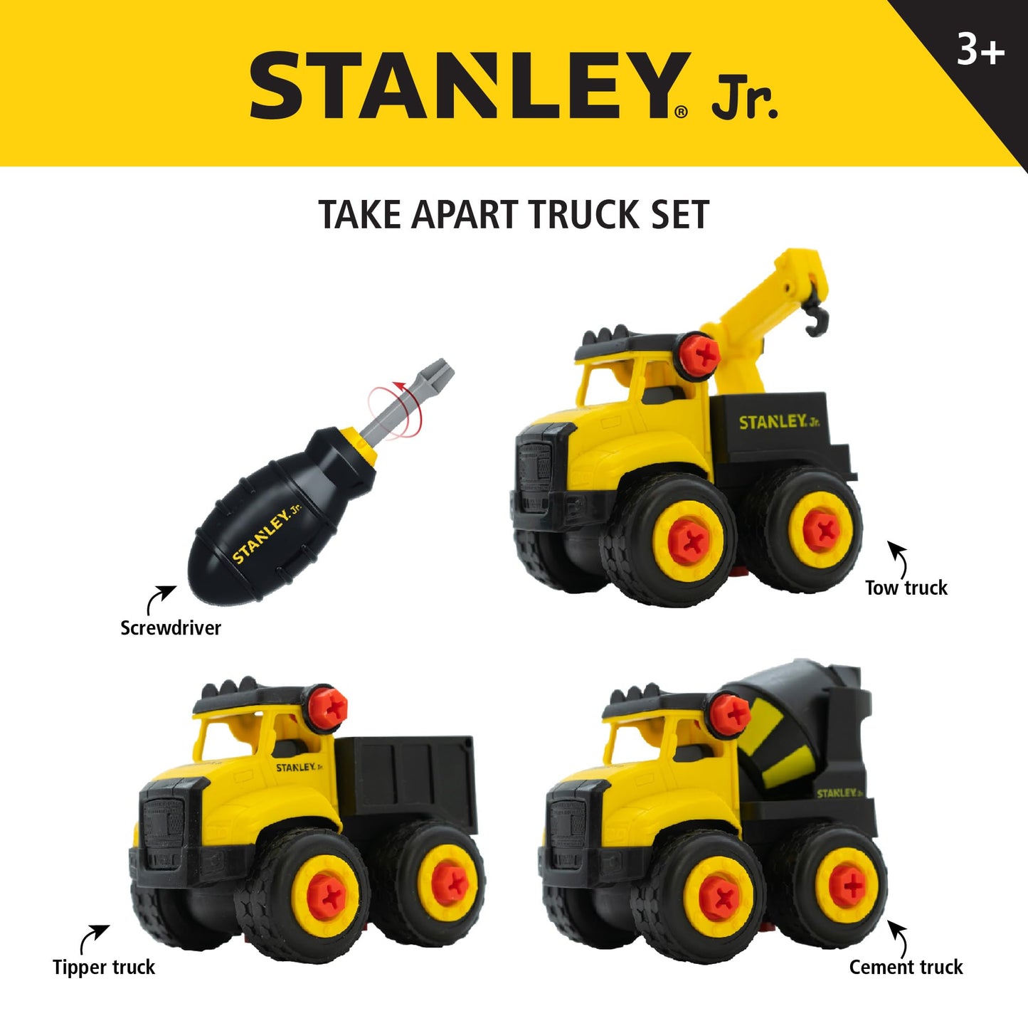 Red Toolbox Stanley Jr. Take Apart Dot 3 Piece Set