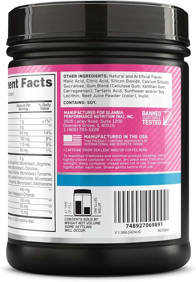Optimum Nutrition Amino Energy + Hydration, Watermelon Splash, 62 Servings