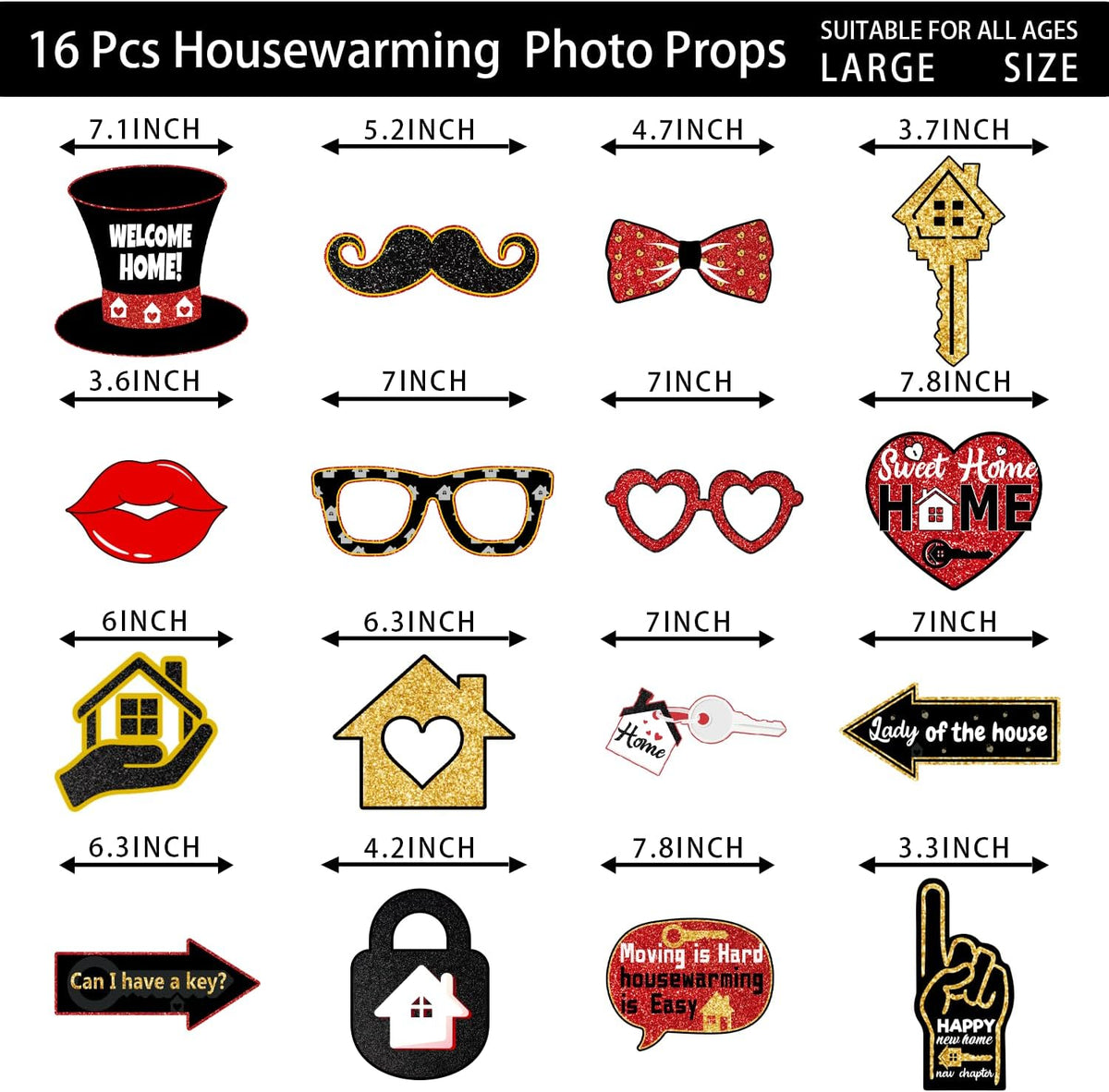 Housewarming Party Decorations Photo Booth Props Welcome Home Decor Photobooth House Warming Party Supplies Decoration New Sweet Home Photo Booth Props Kit