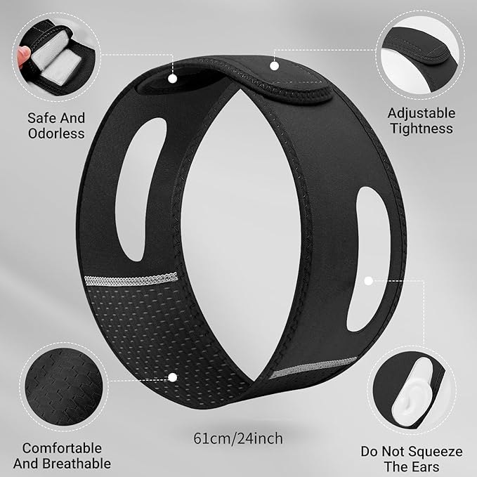 Reusable V Line Lifting Mask with Chin Strap for Sleeping,Double Chin Reducer,Face Lift Prevent Sagging, Jaw Exerciser,Black,M