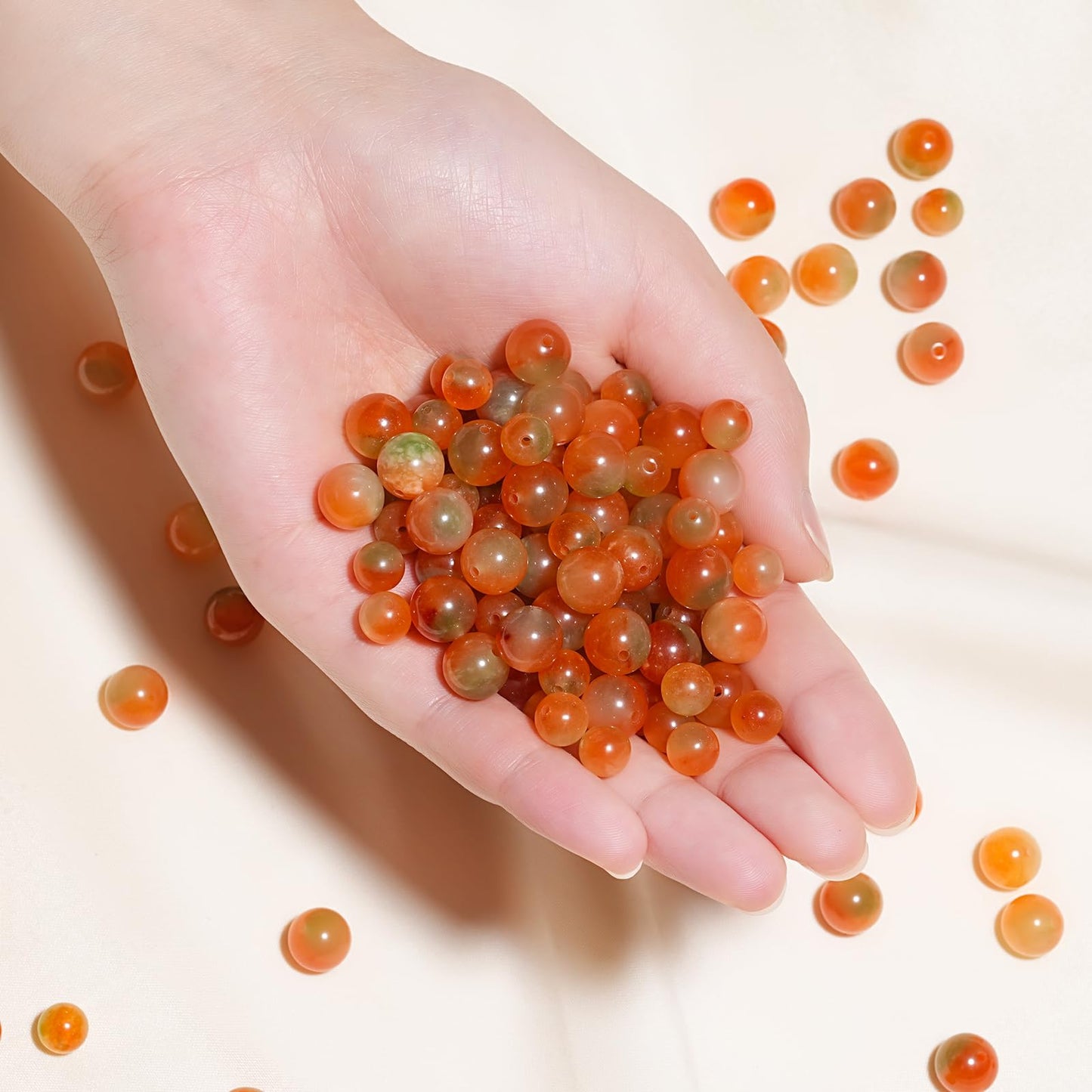 10mm Natural Peacock Agate Chalcedony Gemstone Beads Polished Round Smooth Stone Beads for Bracelets Jewelry Making 15inch Loose Beads