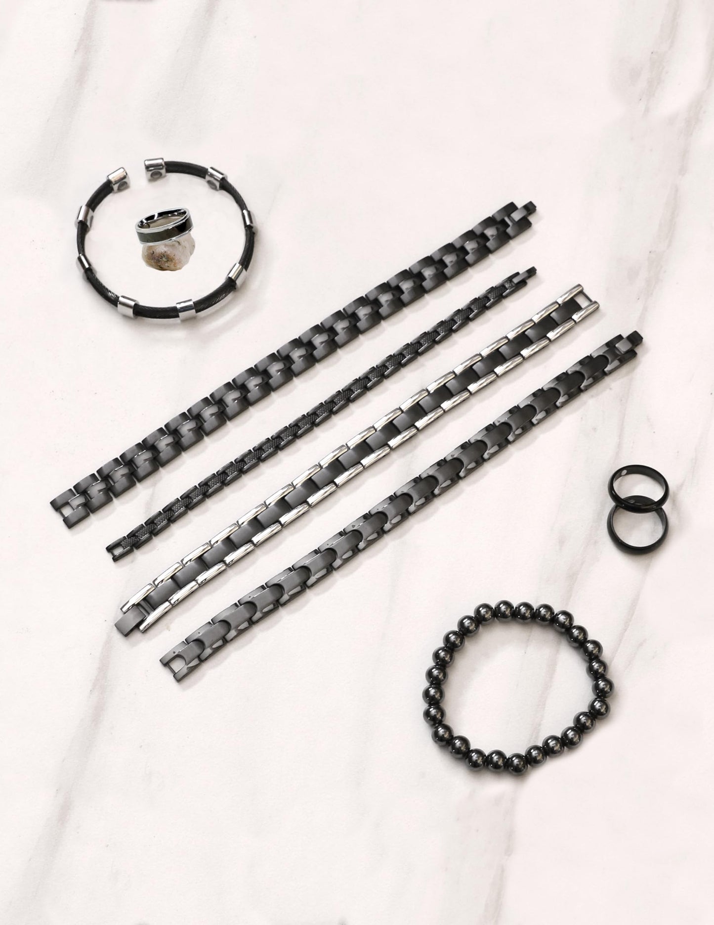 MAGNEHEALTH Magnetic Stainless Steels Bangles Bracelets for Women