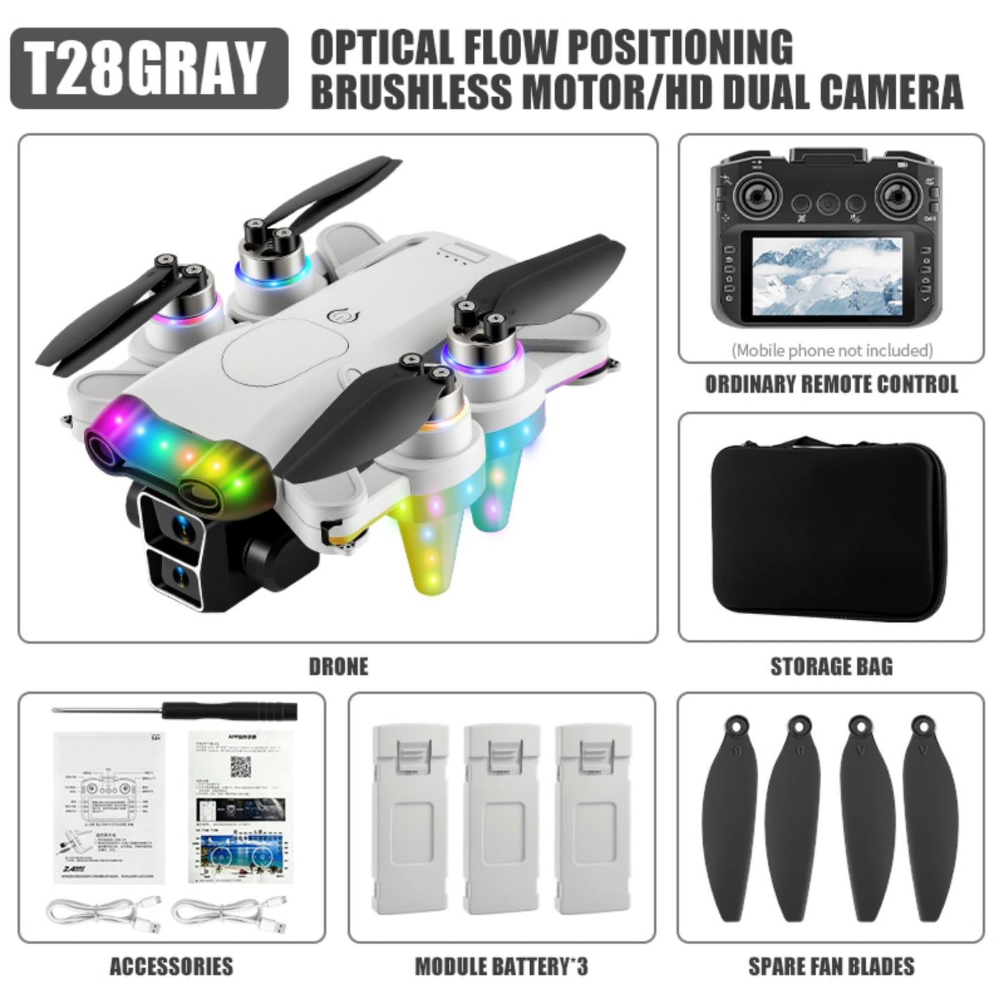 Drones for Kids 8-12 – Drone with camera for kids & Beginners,Kids drone with Fancy LED Lights, 4.3" Built-In FPV Screen, Three Batteries, Perfect Holiday & Birthday Gift, Indoor & Outdoor Quadcopter Toy
