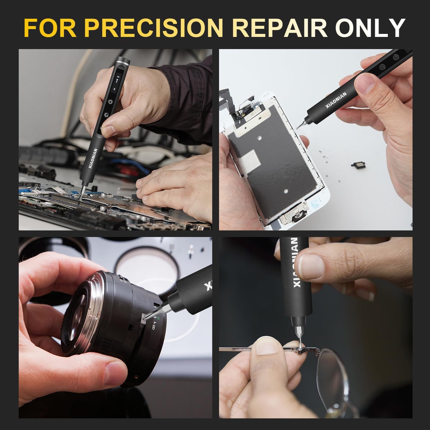 3.7V Precision Electric Screwdriver Set,76 IN 1 Mini Electric Screwdriver Cordless Set with USB Charging,5 Torque Settings Repair Tool Kit for Electronics Phone Camera Laptop Watch