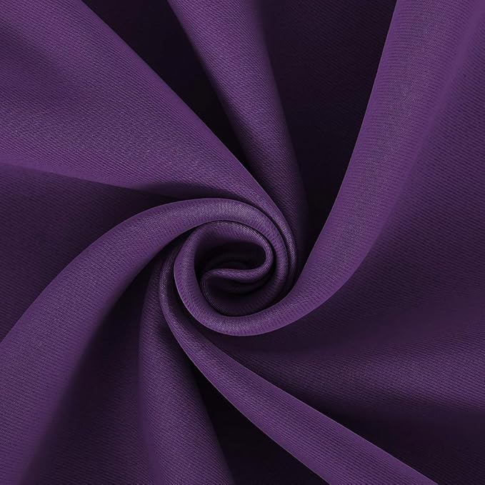 NICETOWN Blackout Window Curtains 80 inch Long, 2 Panels, 34 inch, Royal Purple, Grommet Top Room Darkening Thermal Insulated Solid Vertical Drapes for Bedroom/Kid Room