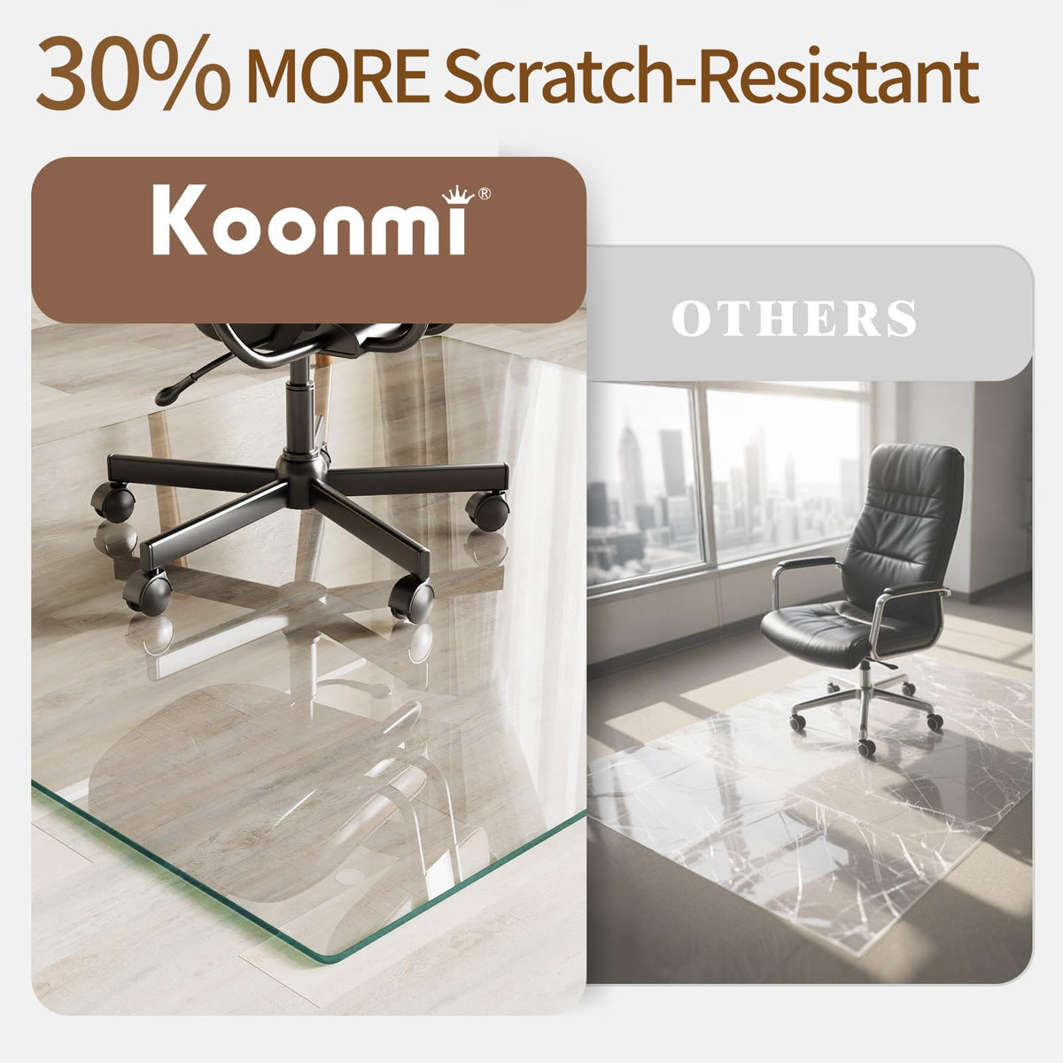 Tempered Glass Chair Mat 46"x46"