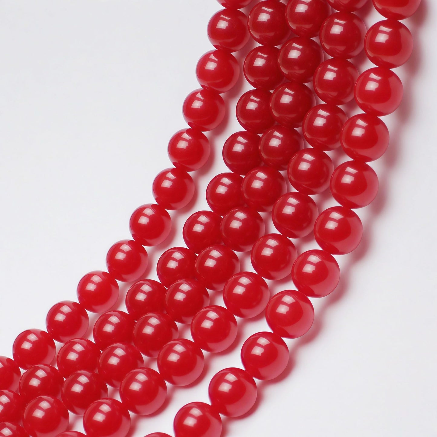 MJDCB Natural Red Jade Round Loose Beads for Jewelry Making DIY Bracelet Necklace (6mm)