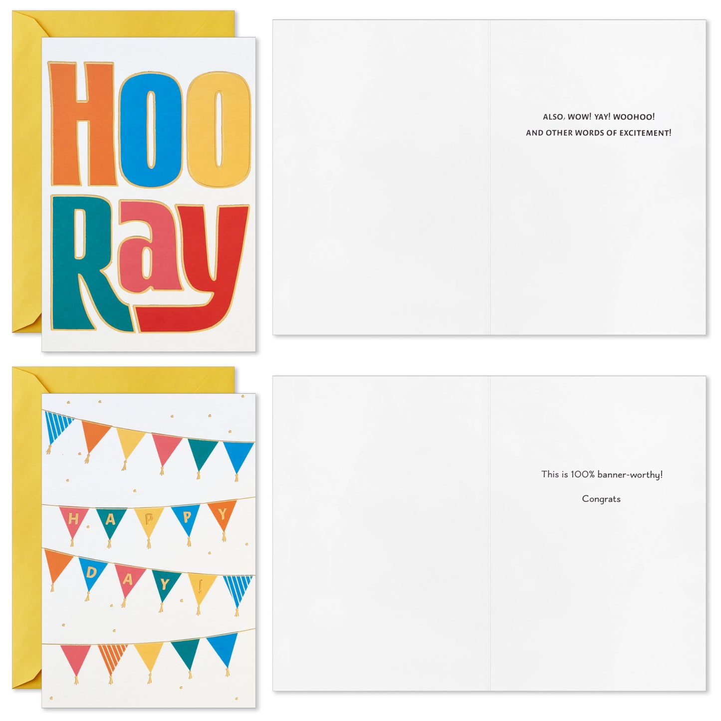 Hallmark Assorted Congratulations Cards (24 Cards with Envelopes) for Graduations, Promotions, Engagements, New Jobs, Baby Announcements
