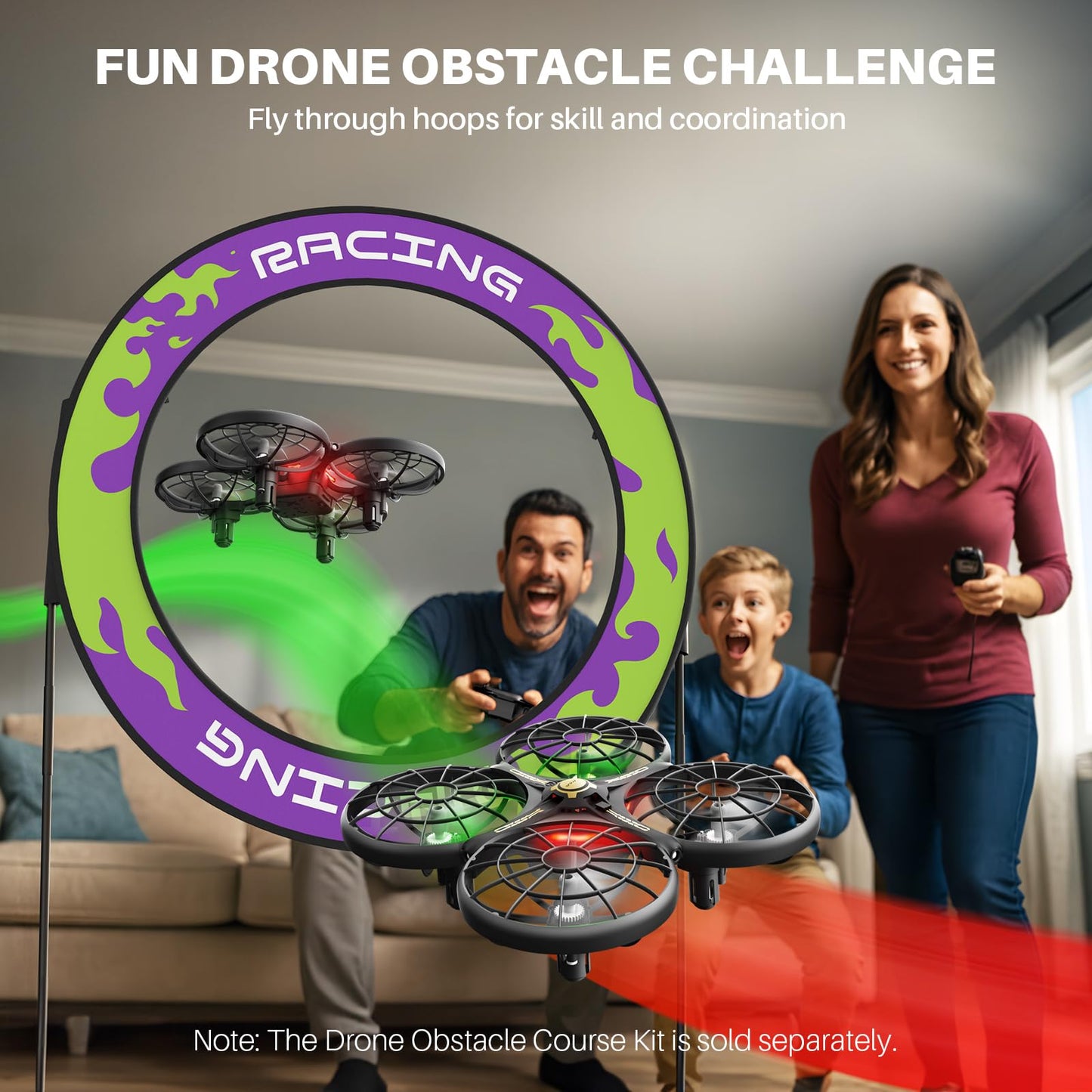 SYMA X100 Drone for Kids 8-12, Automatic Obstacle Avoidance, Up to 20 Mins Flight Time(2 Batteries), One-Key 360°Flips and Altitude Hold, Full-Guard Safe Indoor Drone Gift for Boys & Girls
