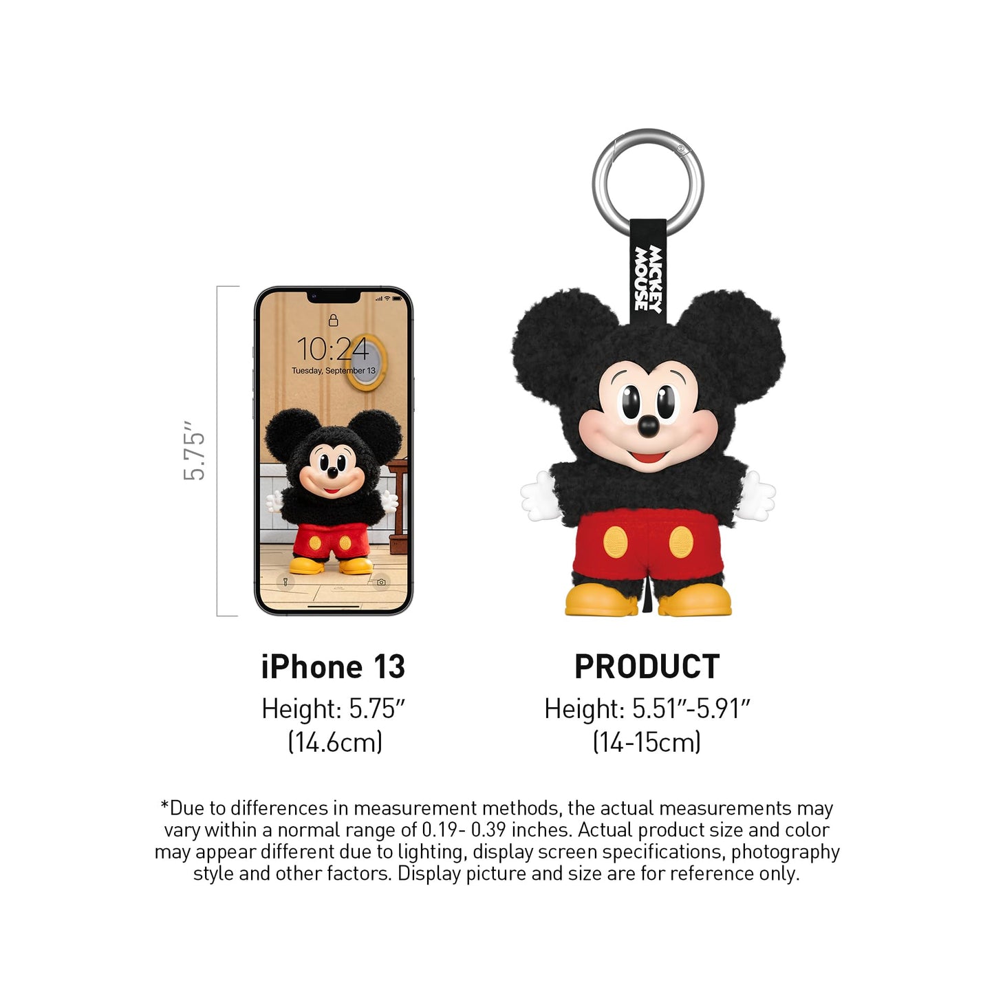POP MART Mickey Family Figures Cute Together Keychain Series Blind Box ,Random Design Action Figures Collectible Toys Home Decorations, Single Box