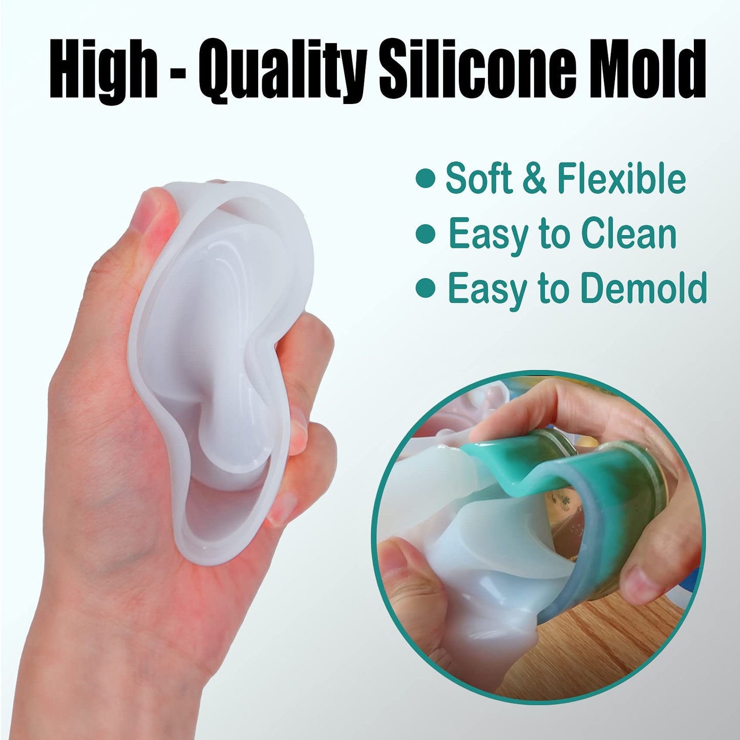EuTengHao Resin Molds 43Pcs Silicone Molds for Resin, Epoxy Crown Shape Mold Heart Shape Mold with Mica Powder for Storage Box Jewelry Trinket Container DIY Resin Casting Crafts