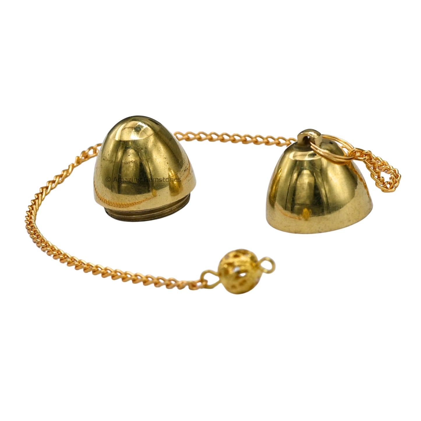 Amazing Gemstone Healing Metal Pendulums for Divination, Gold Openable 2 Piece Oval Steel Copper Pendulum High Energy Pendulo de Bronce Pendulos de Mesa MP94
