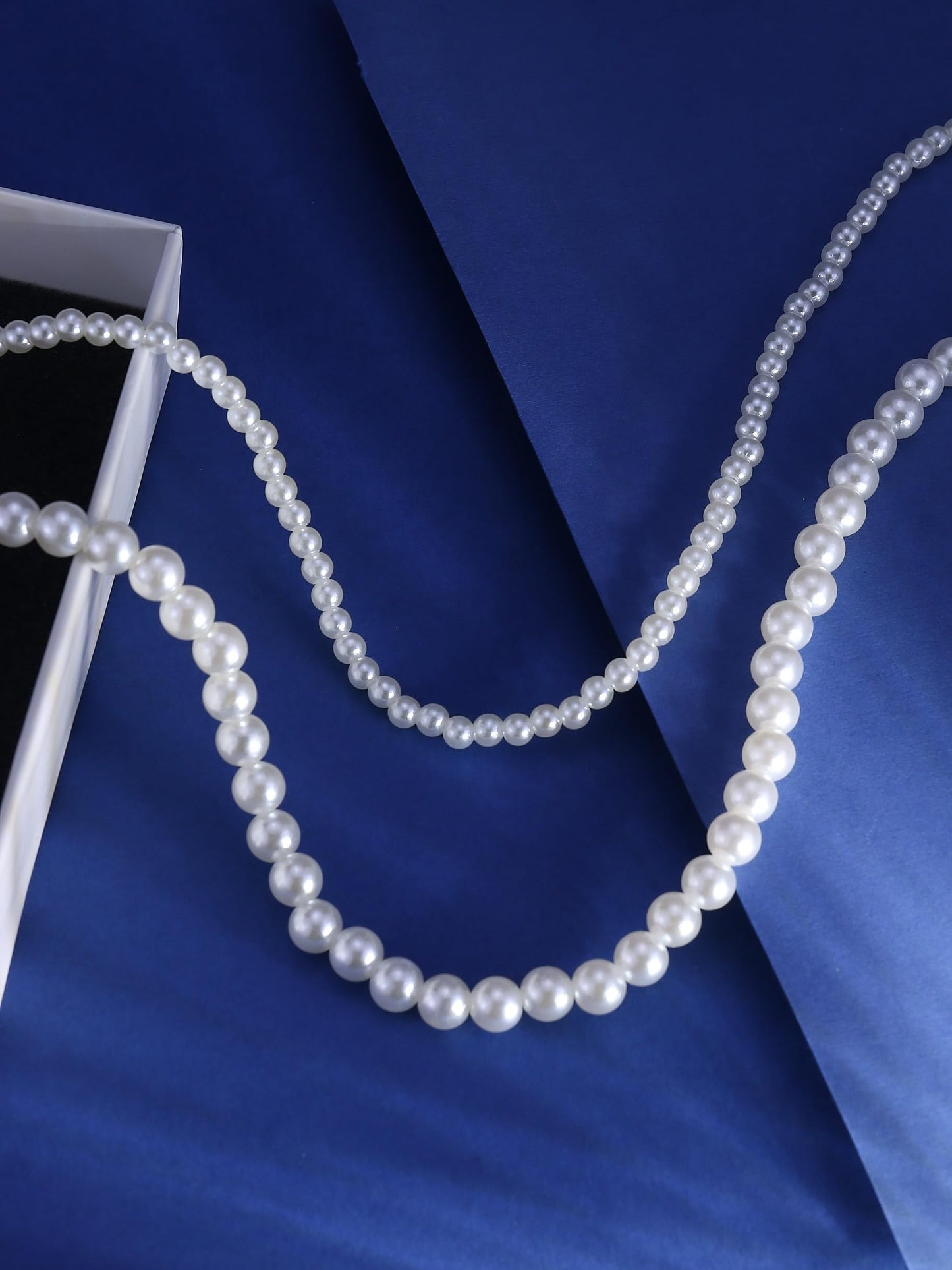 Lookray Pearl Necklace for Women Dainty 6MM Round Imitation Pearl Choker Necklace Simple Multilayer ‌Pearls Choker Fashion Wedding Pearls Jewelry for Brides