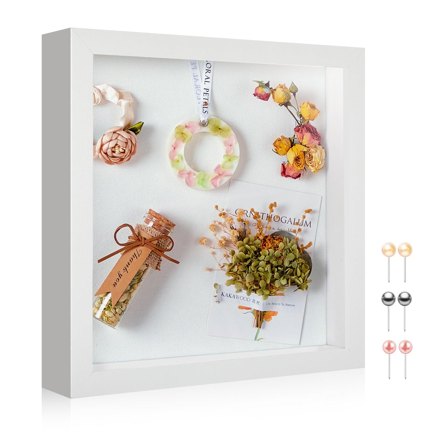 MUXIUNT 12x12 Shadow Box Picture Frame Display Case with Soft Linen Back-Real Glass,Large White Deep Shadow Box Frame 12x12 for Graduation Flower Medal Pet Photo Craft Memorial Gift
