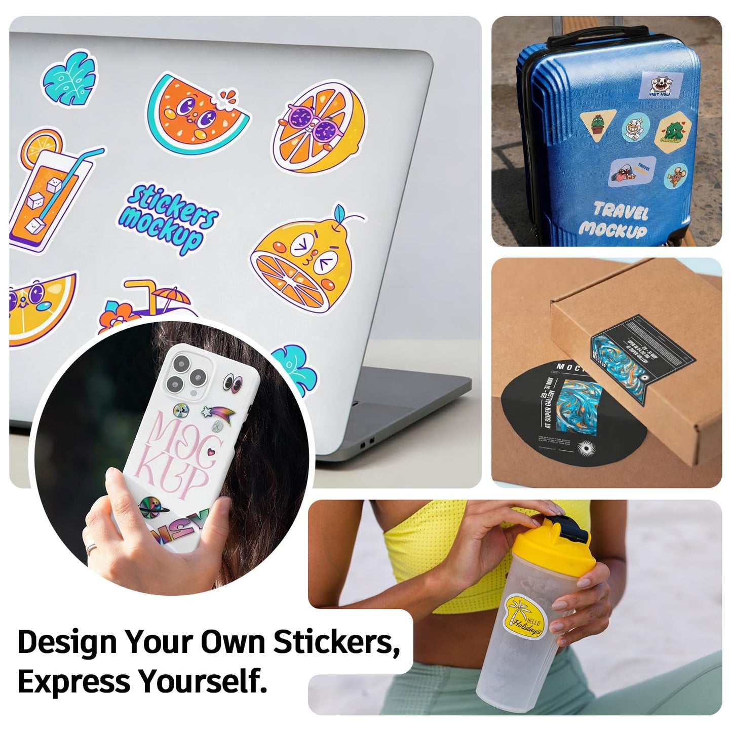 QYH Printable Vinyl Sticker Paper for Inkjet Printers - 110 Sheets, 8.5"x11" Matte Waterproof Sticker Paper - Vibrant, Smudge-Proof for DIY Crafts & Office Labels