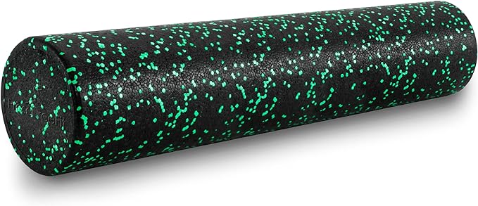 ProsourceFit High Density Foam Rollers 18 - inches Long, Firm Full Body Athletic Massager for Back Stretching, Yoga, Pilates, Post Workout Trigger Point Release, Pink