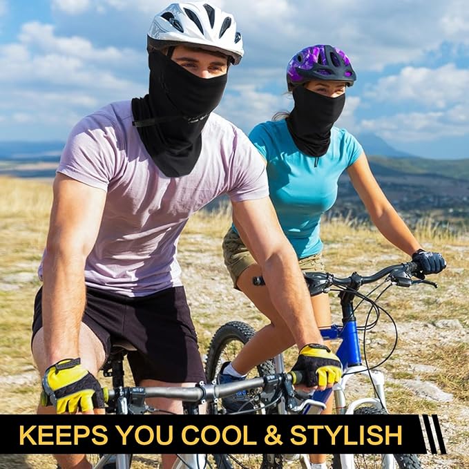 SUNLAND Breathable Gaiter Face Mask Neck Gaiter Scarf Dust Sun Protection Face Cover Windproof Ideal For Running Cycling