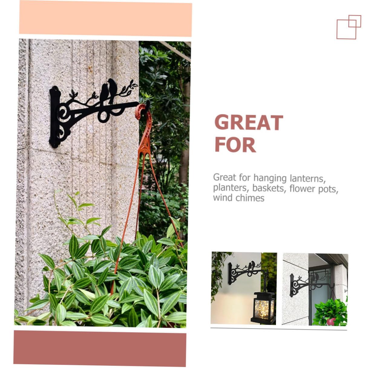 Toddmomy 2pcs Minimalist Flower Pot Holder Easy Install Balcony Garden Fence Hanging Planter