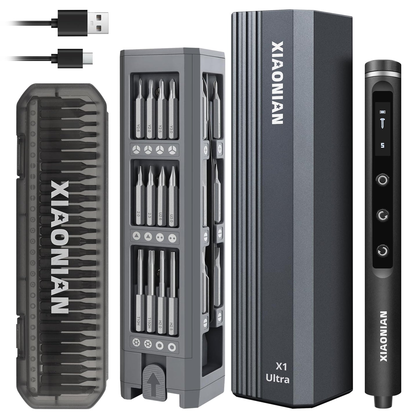 3.7V Precision Electric Screwdriver Set,76 IN 1 Mini Electric Screwdriver Cordless Set with USB Charging,5 Torque Settings Repair Tool Kit for Electronics Phone Camera Laptop Watch