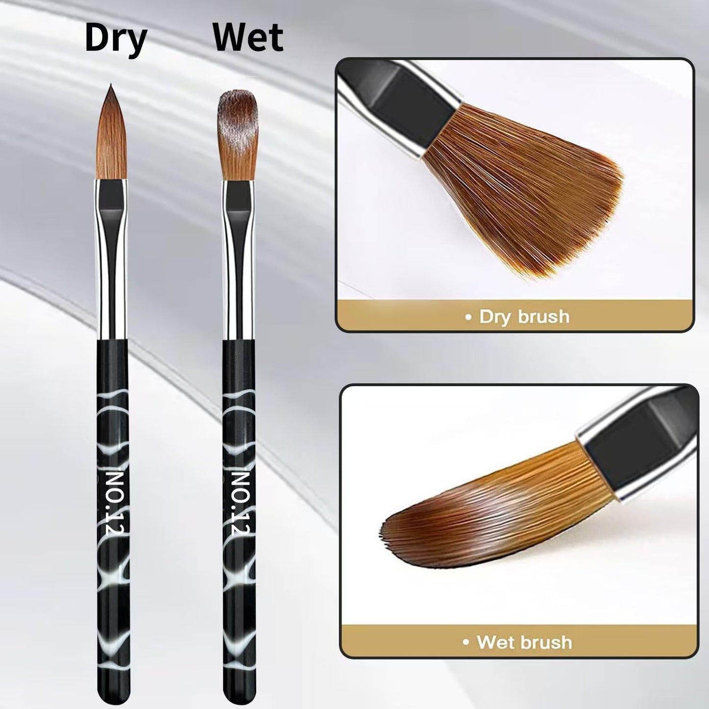 28Pcs Black Handle Nail Art Brush Set - All-in-One Manicure Tool Kit with Cuticle Brush, Dust Brush, Liner Brush & Builder Gel Brushes for Salon & DIY Nail Art
