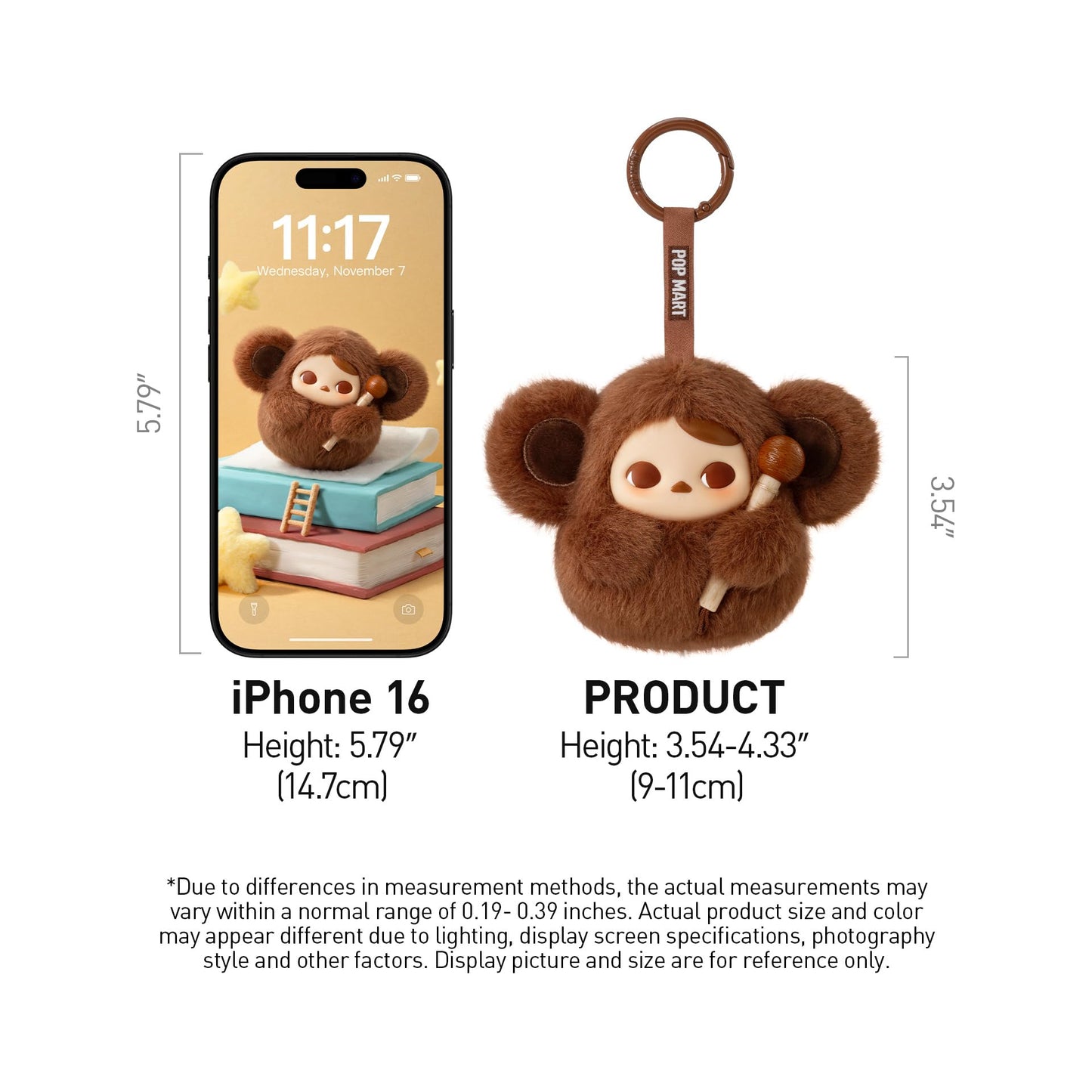 POP MART PUCKY Tap Tap Babies Series-Vinyl Plush Pendant Blind Box Figures, Collectible Toys Home Decorations, Holiday Birthday Gifts for Girls and Boys, Whole Set
