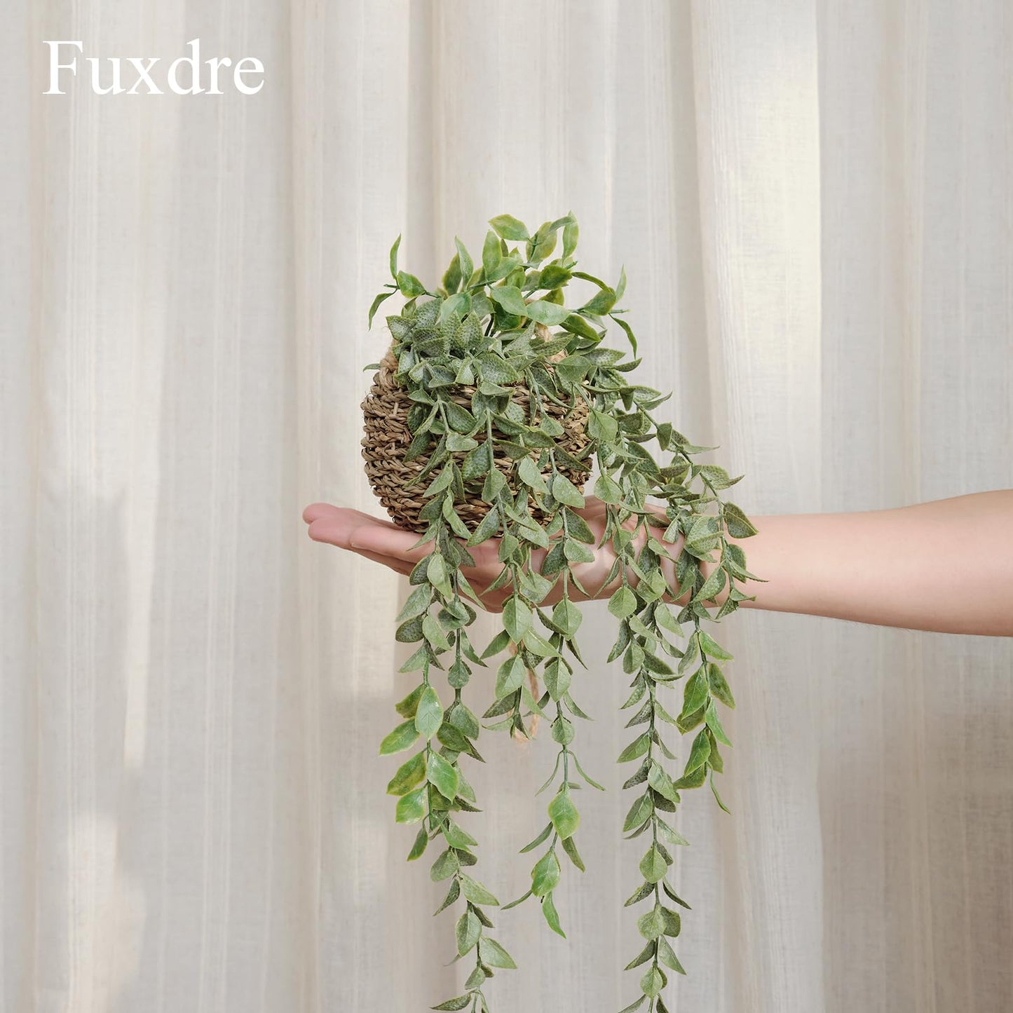 Fuxdre 3 Pack Mini Artificial Hanging Greenary Fake Hanging Plants in Basket for Wall Living Room Decor Bathroom Shelf Home Indoor
