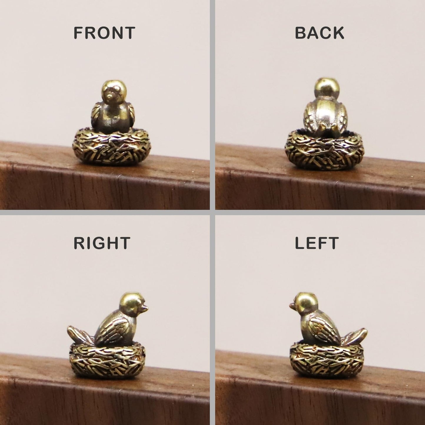 RillyRellow Hinge Head Songbird, Hinge Decorative Topper, Miniature Magnetic Figurine Door Decor, Whimsical Quirky Home Decor, Animal Lover Gift, Cute Songbird Decor (3 per Set)