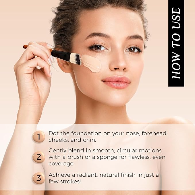 4 in 1 Foundation Liquid, Medium Spectrum Coverage Makeup with SPF 50+, Hydrating & Longwearing & Waterproof Color Changing Foundation for Gym, Sports, Dancing