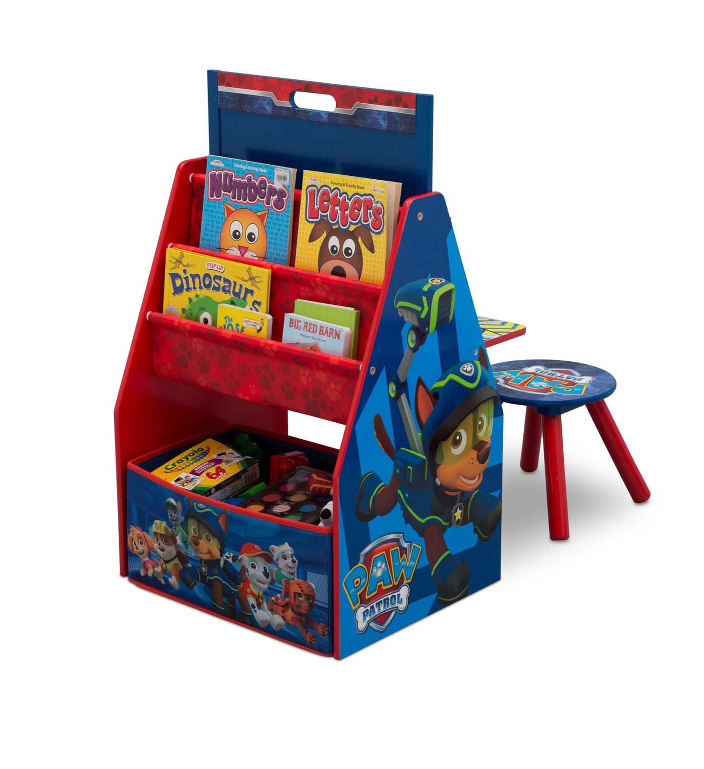 Delta Children Deluxe Kids Art Table | Easel, Desk, Stool, Toy Organizer, Nick Jr. PAW Patrol