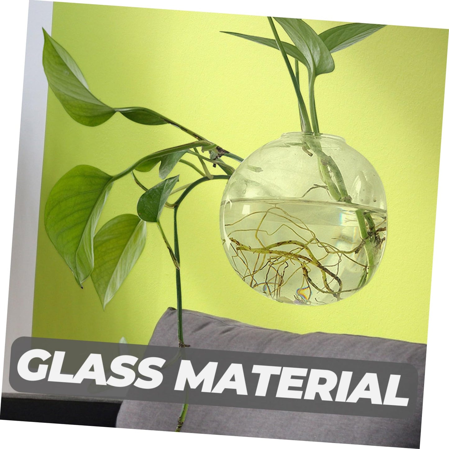 UKCOCO Hydroponic Wall Hanging Glass Flower Vase Creative Terrarium Planter for Indoor Decor Modern Transparent Flowerpot for for Plant Arrangement