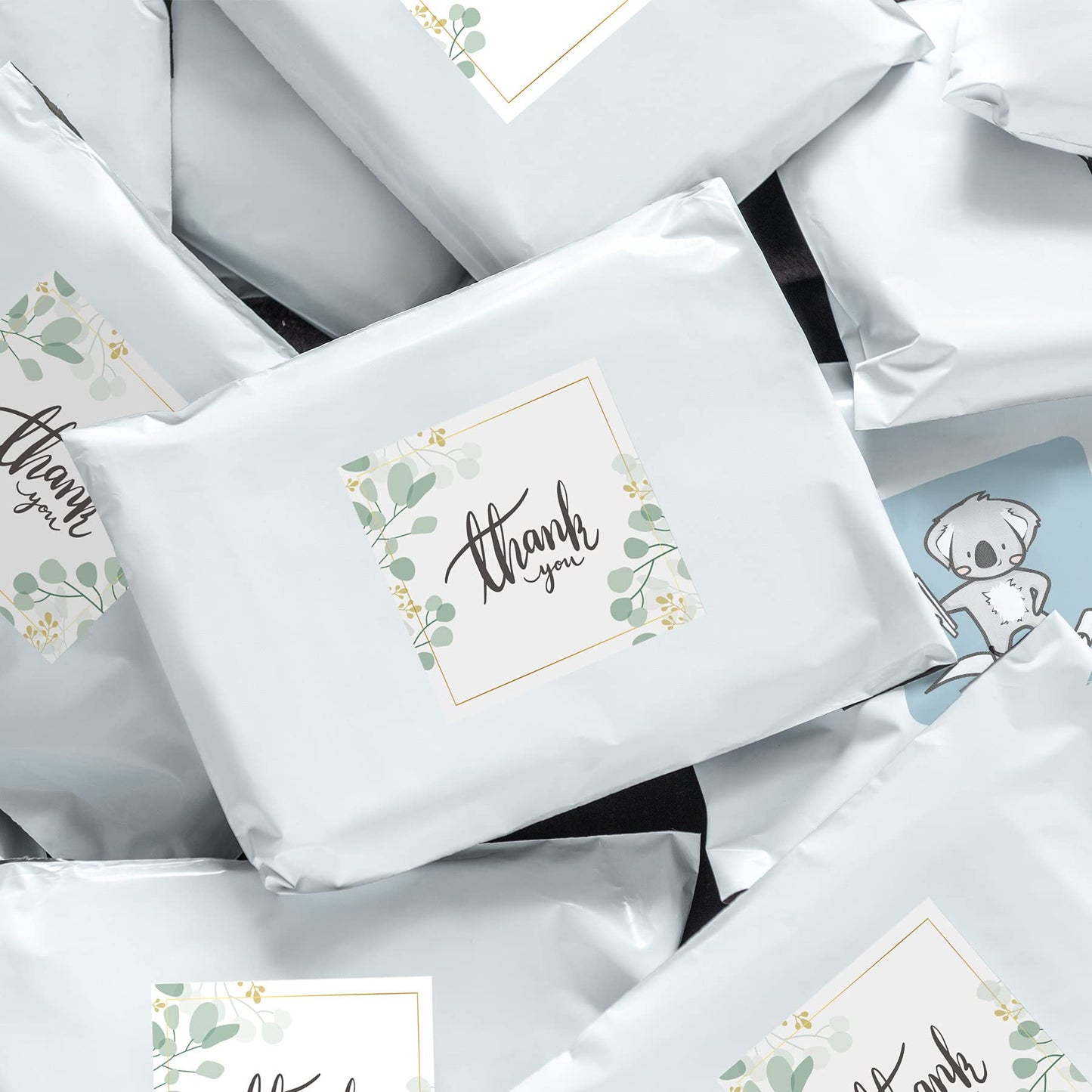 Koala 100 Sheets Sticker Paper for Regular Labels, Matte White, 8.5x11 Inch Printable Full Sheet Label Paper for Inkjet & Laser Printers