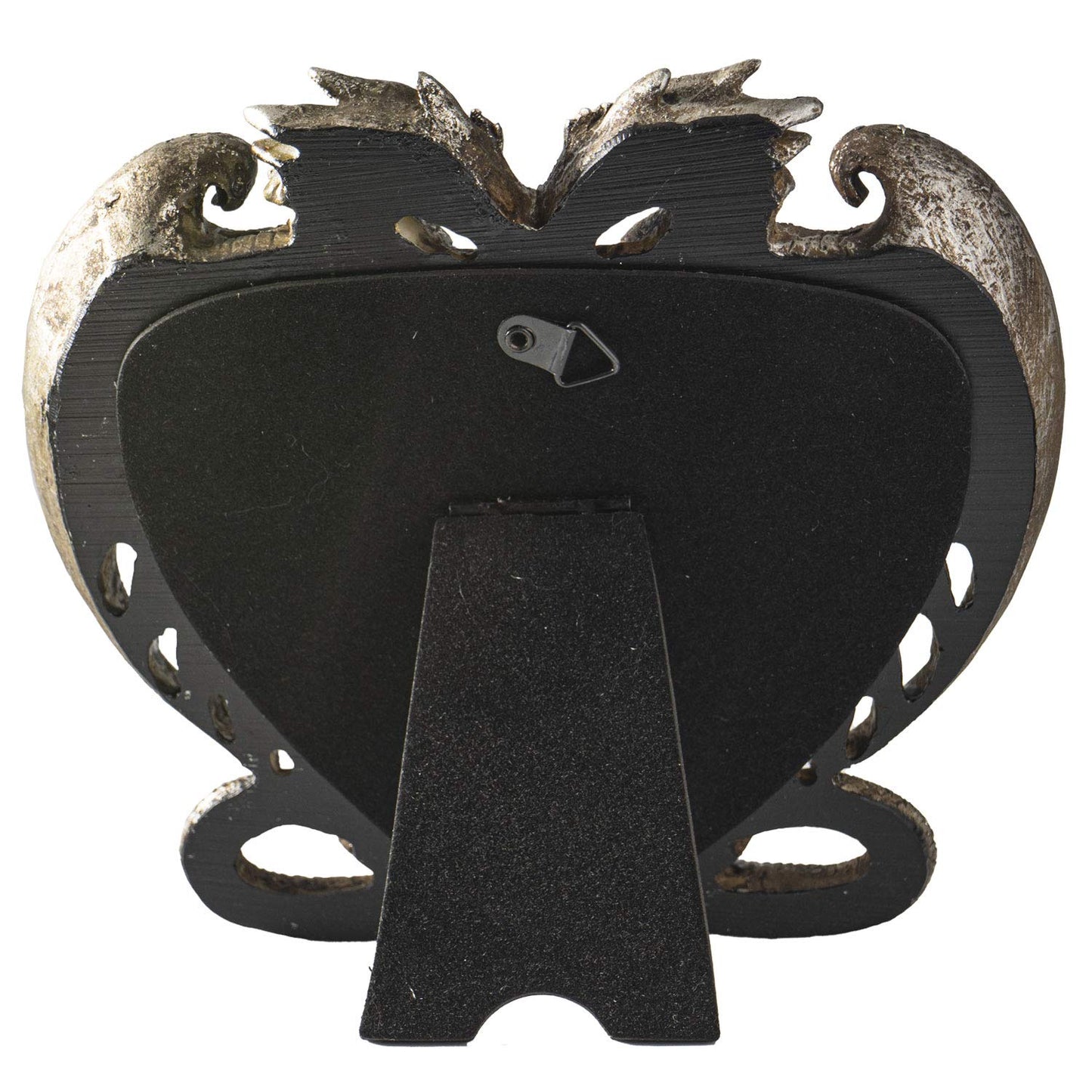Pacific Trading Gothic Heart Shaped Dragon Mirror, Collectible Medieval Home Accent Décor Resin Piece for Wall or Tabletop Shelf, 6.3 x 5.91 Inches