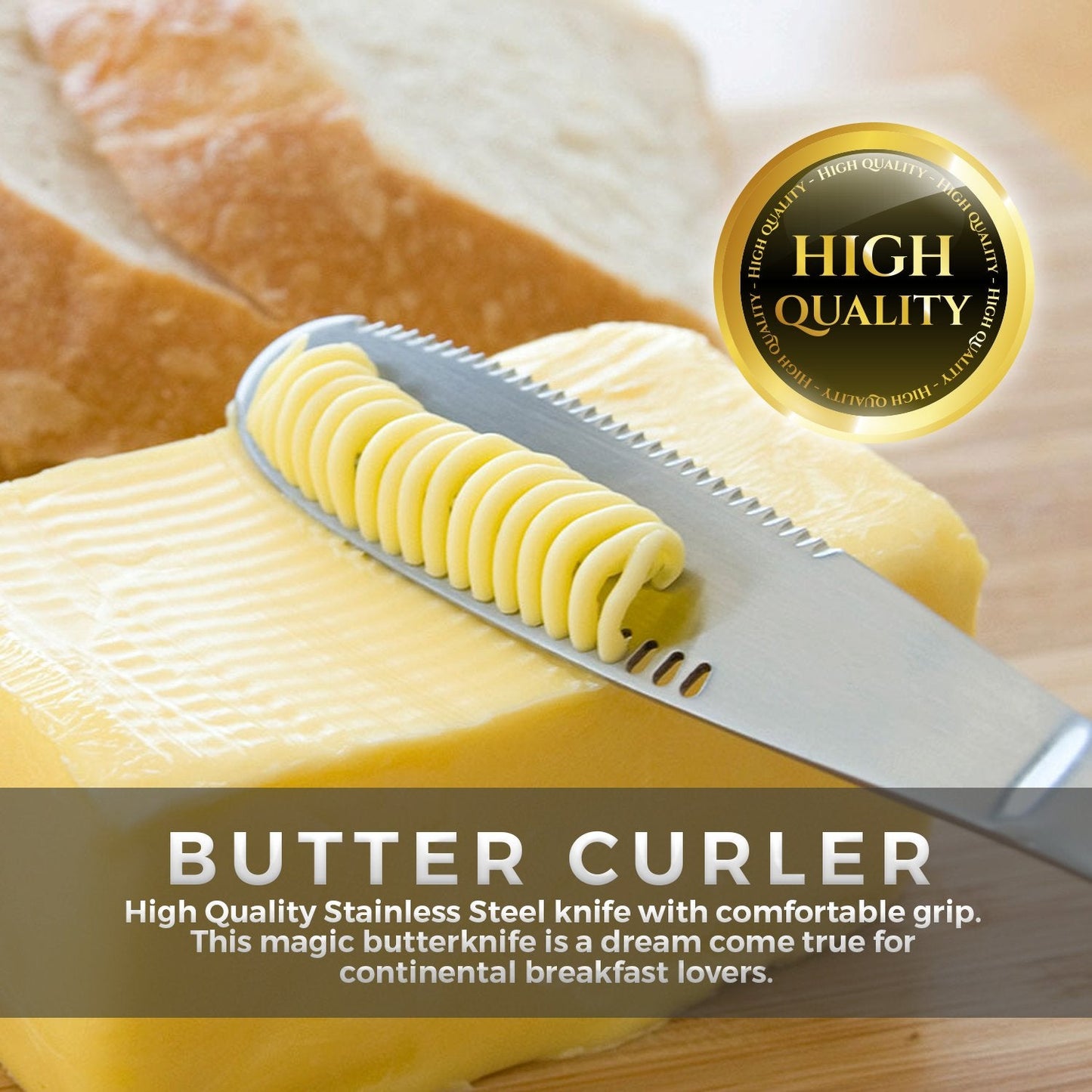 Simple preading Stainless Steel Butter Spreader, Butter Knife - 3 in 1 Kitchen Gadgets (2 Set)