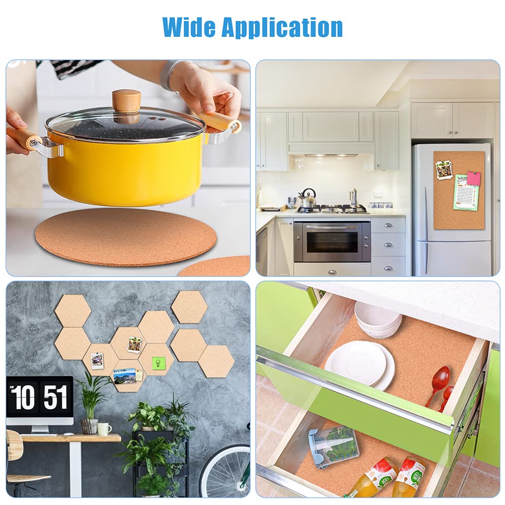 YCCYYCCY 3mm Self-Adhesive Cork Board Roll, 1/8" Thick Cork Boards for Walls, 40 x 120cm/ 47"x16" Cork Board Roll for Office, Home, School(3mm, 40x120cm)