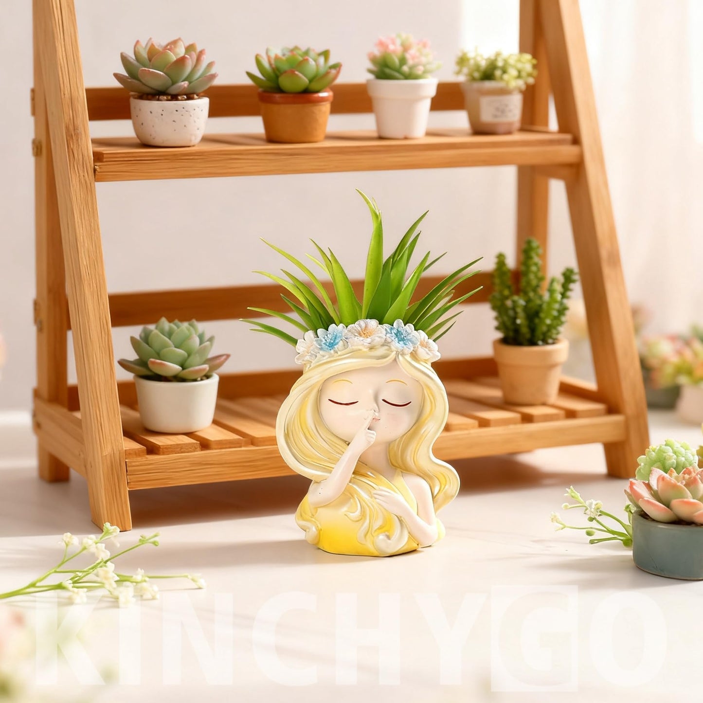 KINCHYGO, 3 Pack Face Head Planter Succulent Plant Pot Decorative Flower Pot Flower Vases for Home Garden Decor