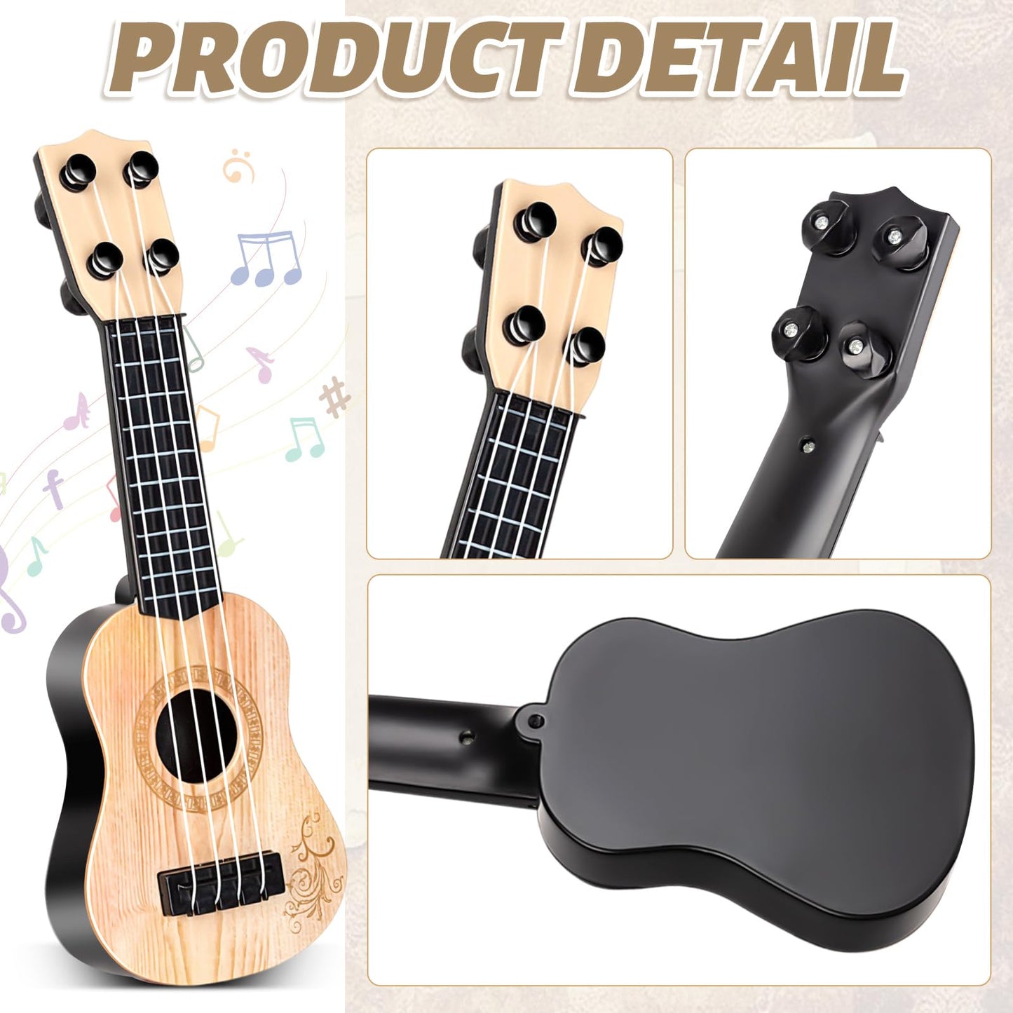 10 Inch Kids Mini Guitar 12 Pcs Toy Guitars 4 Strings Mini Ukulele Musical Instrument Guitars Toy for Toddler Beginner
