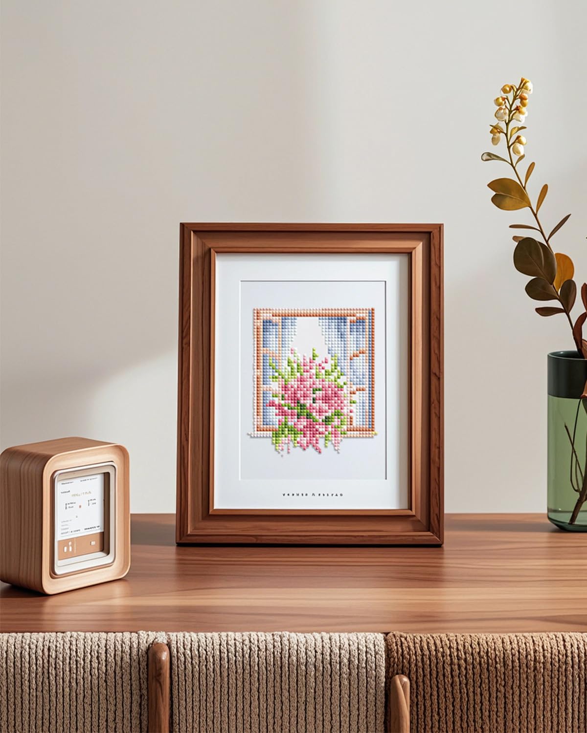 PeakLuv 12 Pcs Small Diamond Art Kits, Floral Window Mini Diamond Painting Kits for Adults, 5D DIY Square Drill Diamond Dots, Quickly Finishable Flowers Gem Art for Home Wall Desktop Decor, 6X7in