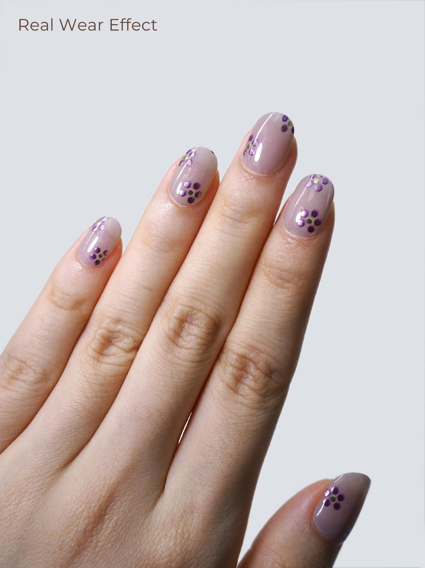 Beaolata Real Gel Nail Strips (No UV Light Needed) - 44Pcs Salon Quality Nail Stickers - Long Lasting Polish Wraps for Women, Easy Apply & Remove (Springtime Posy Pink)
