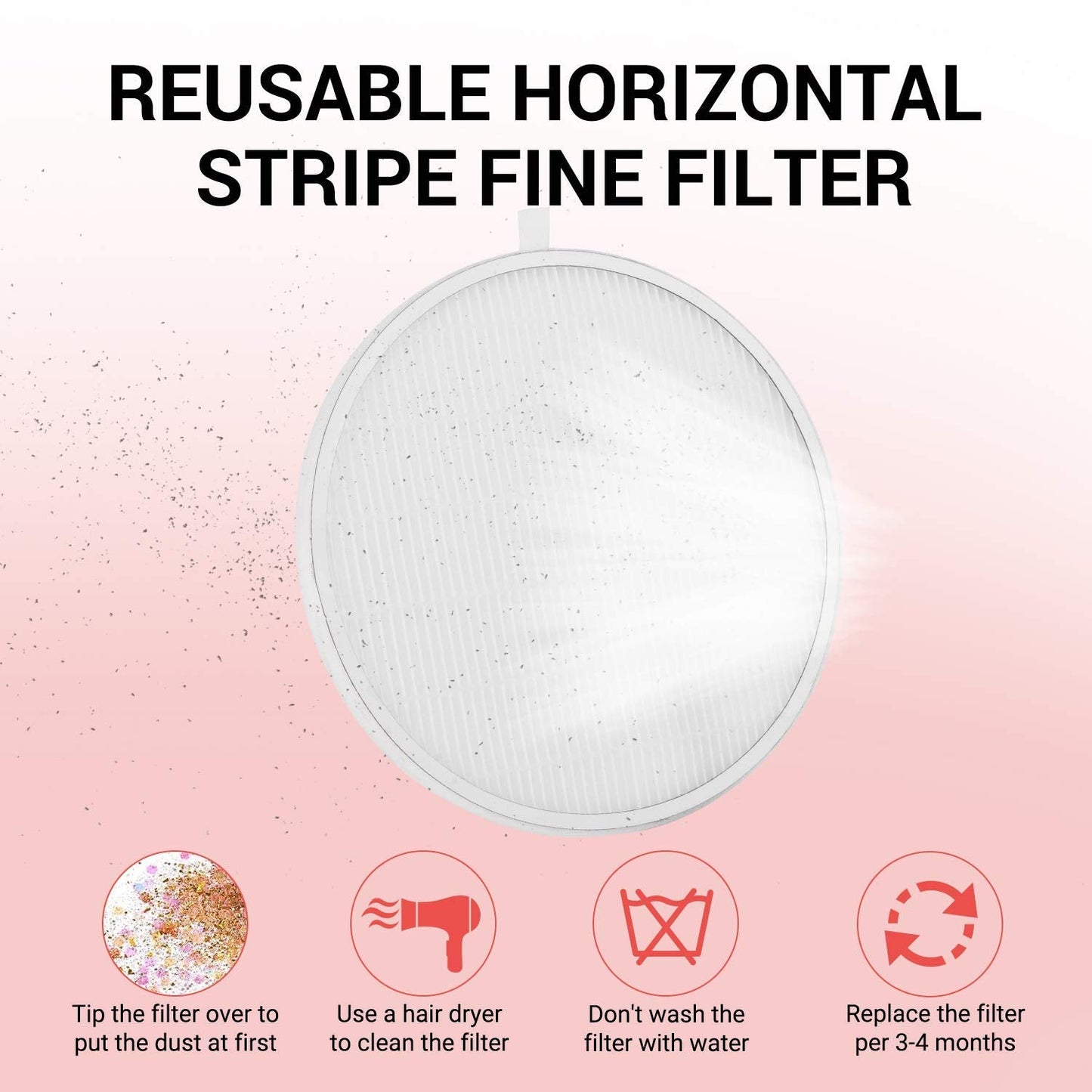 MelodySusie Professional Classic Nail Dust Collector with Powerful Suction, SPro 4000RPM Nail Vacuum Fan with 2 Suction Modes & Reusable Filter Essential Tool for Nai Tech &Salon Use,White