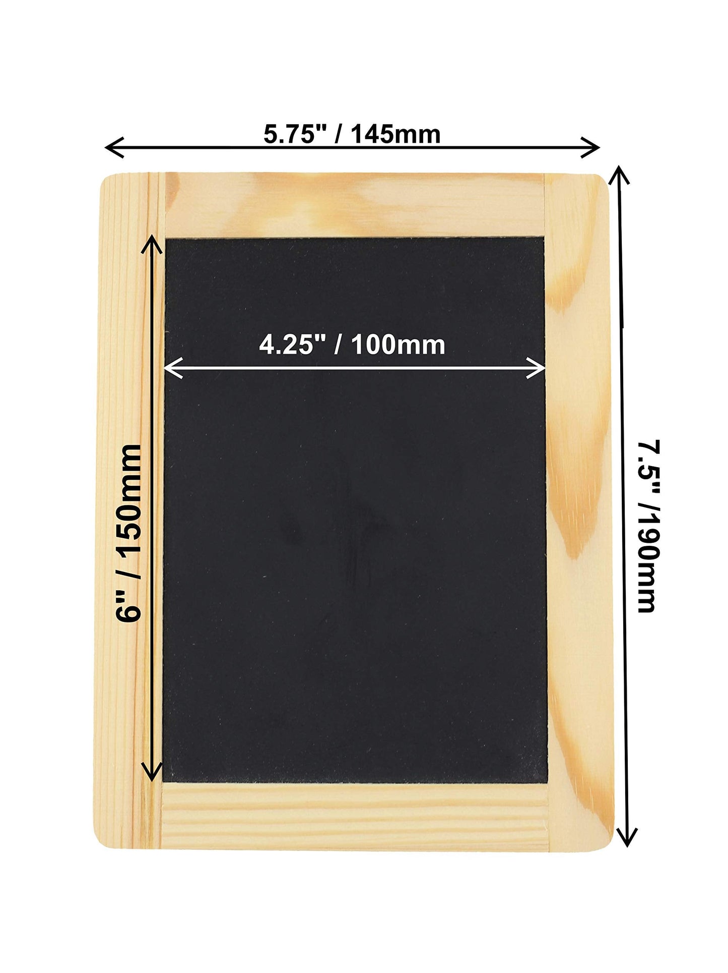 Creative Hobbies® Synthetic Chalkboard with Unfinished Wood Frame, 4 x 6 Inch -Pack of 6 Chalkboards
