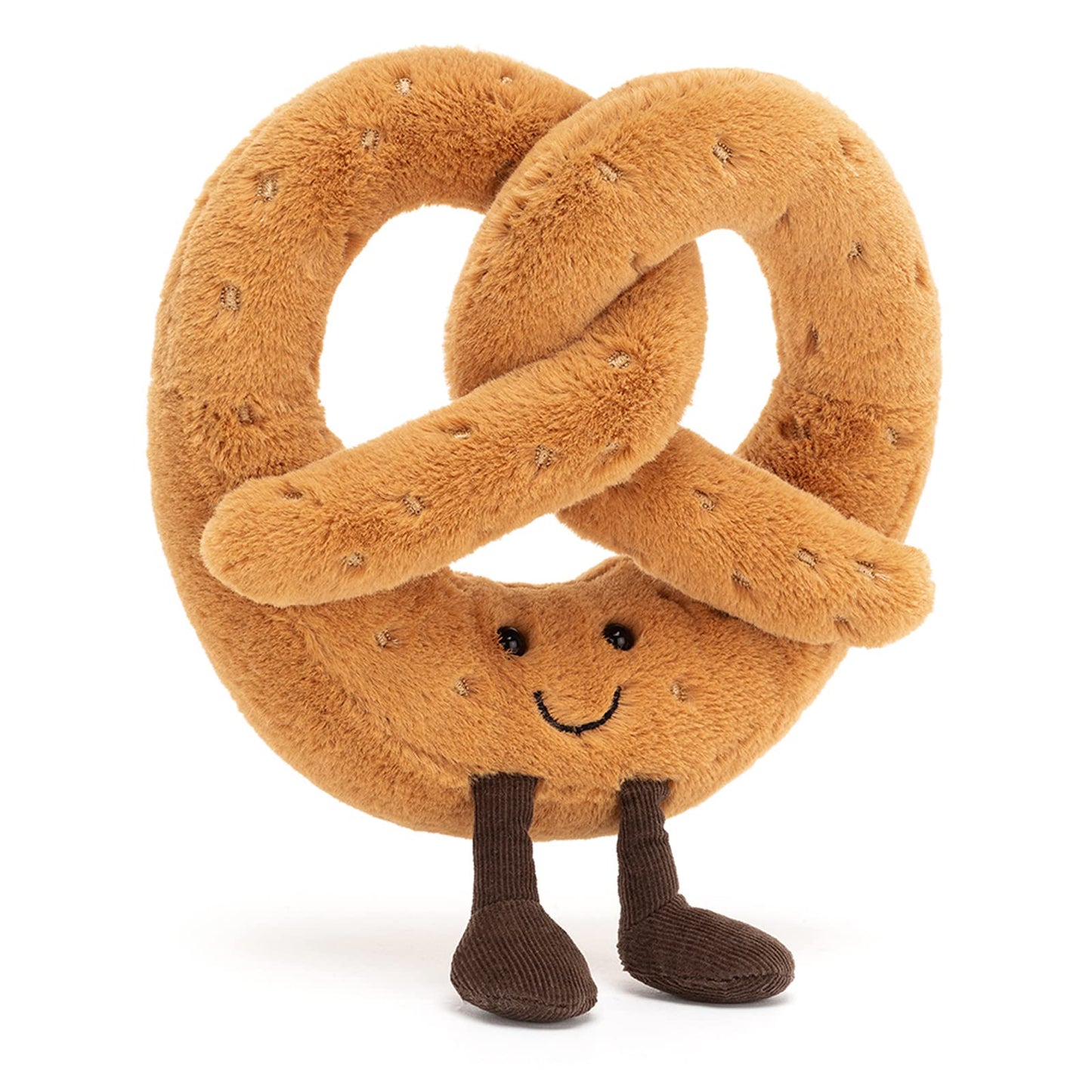 Jellycat Amuseables Pretzel Stuffed Toy, 7 inches - Food Plush - Fun Gift Idea
