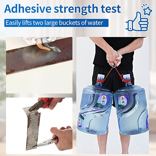 Metal Repair Glue，Strongest Glue for Metal to Metal，Suitable for Metal，Stone, Plastic, Aluminum, Steel, All Purpose Repair Glue，Liquid Metal Filler，epoxy，Weld，Heavy Duty, Waterproof,1.6oz