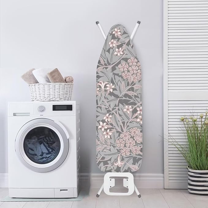 ZCFYGDX William Morris Prints Ironing Board Cover Decor, Resist Scorching & Staining, Easy Install Resistant Elastic Edges,3 Nylon Buckle Fasteners Straps,Relaxing Breathable Ironing Experience 2XL