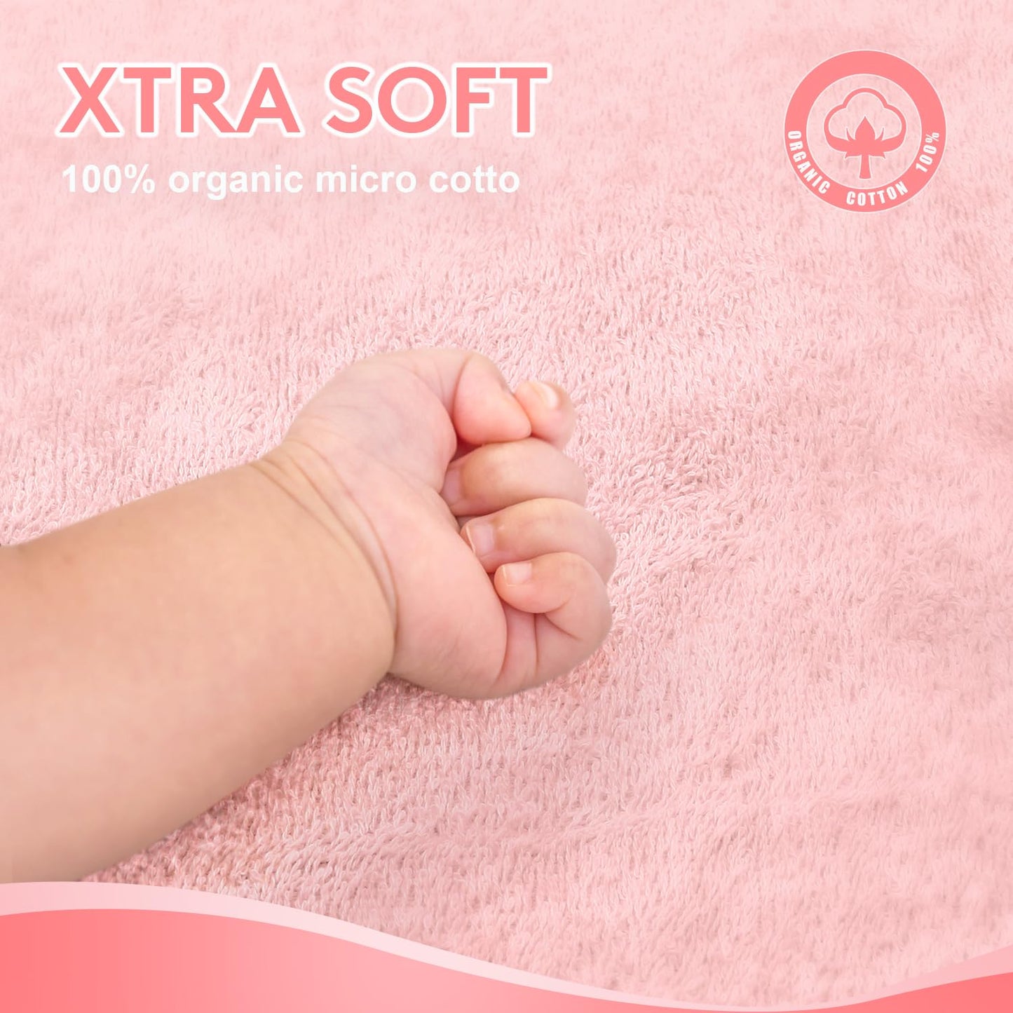 TBEZY Baby Hooded Towel with Unique Animal Design Ultra Soft Thick Cotton Bath Towel for Newborn (Bunny)